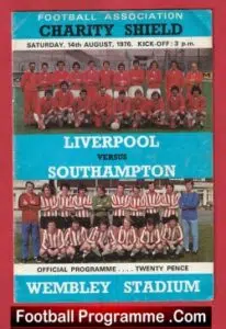Liverpool v Southampton 1976 – Charity Shield Wembley