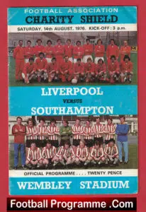 Liverpool v Southampton 1976 – Charity Shield Wembley