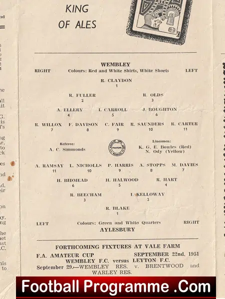 Wembley v Aylesbury 1951 - Image 3