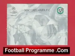 Maccabi Haifa v Manchester United 2002 – Match Ticket Israel