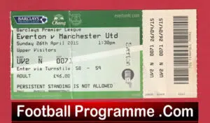 Everton v Manchester United 2015 – Match Ticket