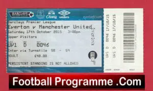 Everton v Manchester United 2015 – Football Ticket