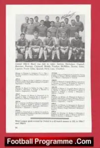 Manchester United Mark Pearson Autograph Signed Picture Man Utd 1957 – 1963