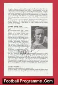 Manchester United Nobby Stiles Autograph Signed Biography Book Sheet Man Utd