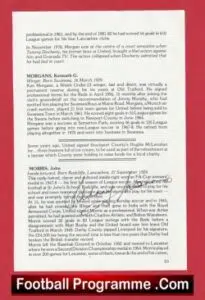 Manchester United Johnny Morris Autograph Signed Biography Book Sheet Man Utd