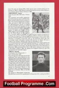 Manchester United Jimmy Greenhoff Autograph Signed Biography Book Sheet Man Utd