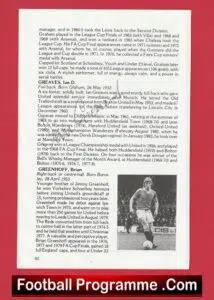 Manchester United Ian Greaves Autograph Signed Biography Book Sheet Man Utd