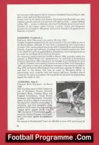 Manchester United Alan Gowling Autograph Signed Biography Book Sheet Man Utd