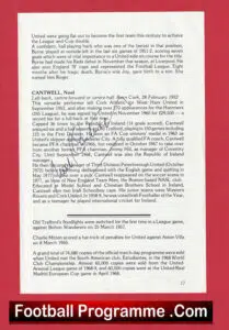 Manchester United Noel Cantwell Autograph Signed Biography Book Sheet Man Utd