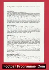 Manchester United Clayton Blackmore Autograph Signed Biography Book Sheet Man Utd