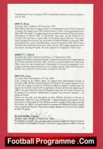 Manchester United Clayton Blackmore Autograph Signed Biography Book Sheet Man Utd