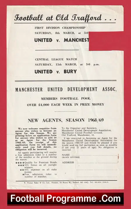 Manchester United v Everton 1968 - FA Youth Cup - Image 3