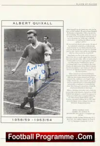Manchester United Albert Quixall Autograph Signed Man Utd 1988 – 1964