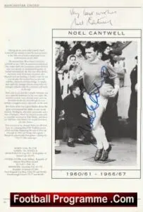 Manchester United Noel Cantwell + Jimmy Nicholson Autograph Signed Man Utd