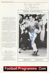 Manchester United Noel Cantwell + Jimmy Nicholson Autograph Signed Man Utd