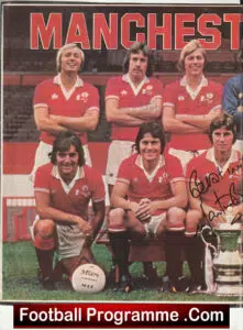 Manchester United Football Club Multi Signed Autographed Picture 1980s