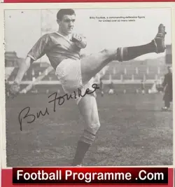 Manchester United Bill Foulkes Autograph Signed Man Utd Footballer