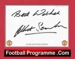 Manchester United Albert Scanlon Autographed Signed Card