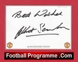 Manchester United Albert Scanlon Autographed Signed Card