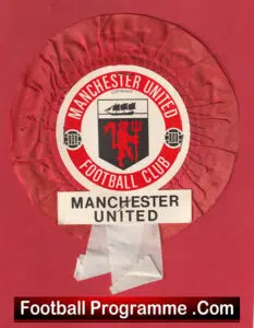 Manchester United Man Utd Football Rosette 1980’s