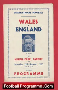 Wales v England 1957 – Pirate Programme – Duncan Edwards Played