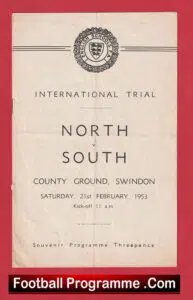 North v South 1953 Trials Match at Swindon + Bobby Charlton