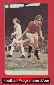 Manchester United Sammy McIlroy Autograph Signed Picture Man Utd