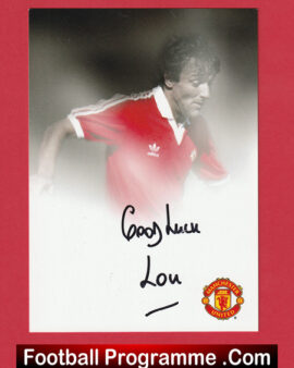 Manchester United Lou Macari Autograph Signed Man Utd