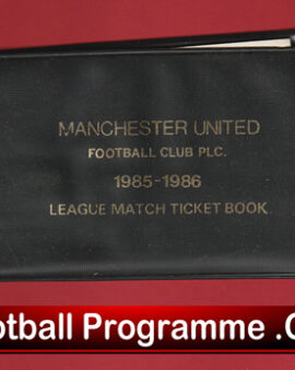 Manchester United League Match Ticket Book LMTB 1985 1986