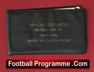 Manchester United Man Utd Season Ticket Book LMTB 1985 1986