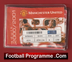 Manchester United League Match Ticket Book LMTB 2000 2001