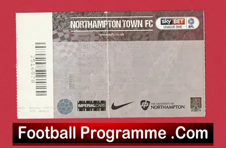 Northampton Town v Manchester United 2016 - Match Ticket - Image 2