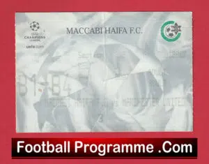 Maccabi Haifa v Manchester United 2002 – Football Ticket Israel
