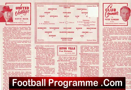 Manchester United v Aston Villa 1963 - Emergency Red Issue - Image 3