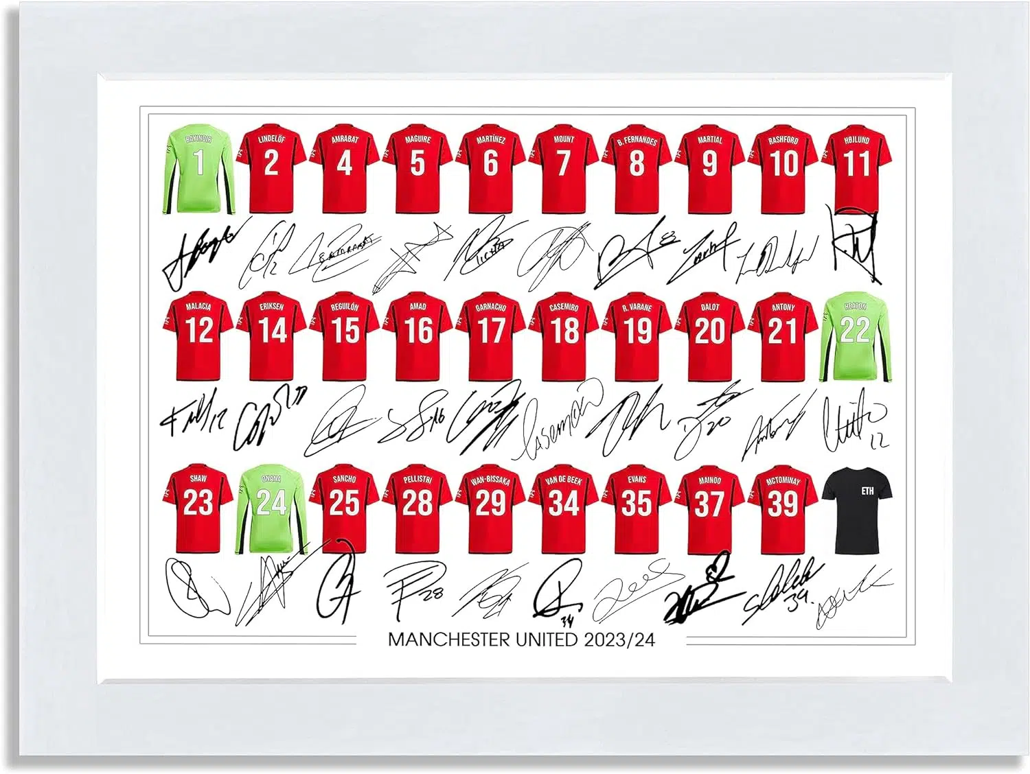Manchester United Multi Autographed Signed Football Shirt 2023 - Image 23