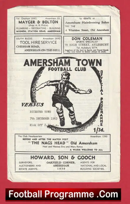 Amersham Town v Bicester Town 1963