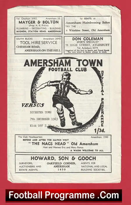 Amersham Town v Bicester Town 1963 - Image 2
