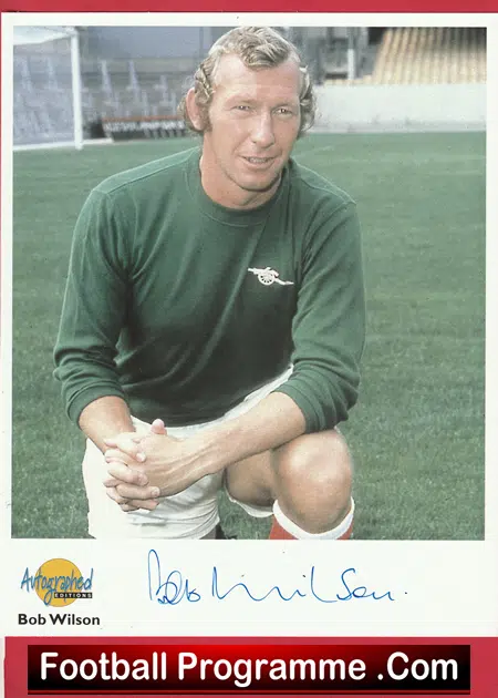 Arsenal Bob Wilson Autographed Signed Picture Card - Image 2