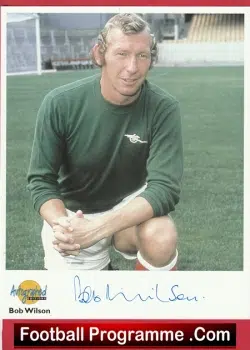Arsenal Bob Wilson Autographed Signed Picture Card - football memorabilia