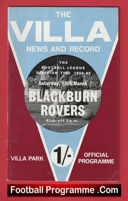 Aston Villa v Blackburn Rovers 1969