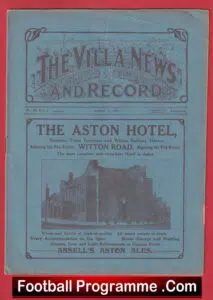 Aston Villa v Bolton Wanderers 1920 – 1920s Football Programmes
