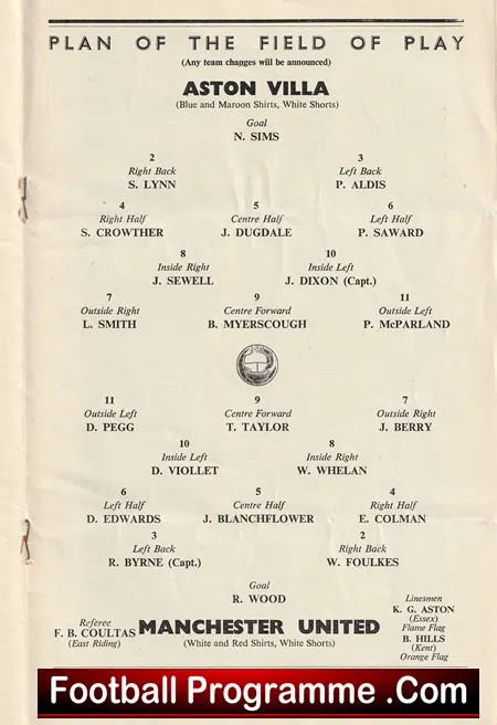 Aston Villa v Manchester United 1957 - FA Cup Final Wembley - Image 4