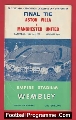 Aston Villa v Manchester United 1957 – FA Cup Final Wembley