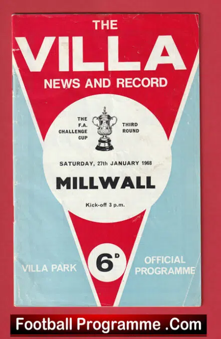 Aston Villa v Millwall 1968
