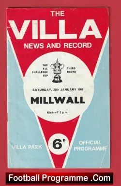 Aston Villa v Millwall 1968