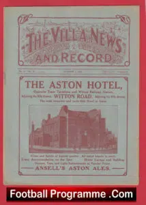 Aston Villa v Oldham Athletic 1920 – 1920s Football Programmes