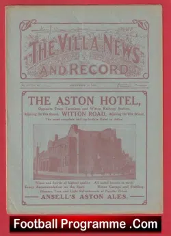 Aston Villa v Oldham Athletic 1920 – 1920s Football Programmes