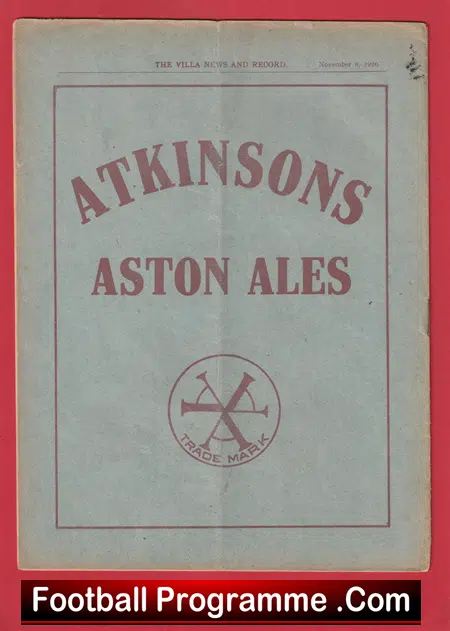 Aston Villa v WBA 1920 - 1920s Football Programmes - Image 4