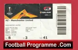 AZ Alkmaar v Manchester United 2019 – Match Ticket Holland