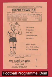 Belper Town v Roe Farm 1962 – Christchurch Meadows